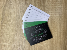 Пластиковая карта магнитная для сотрудников для системы R-Keeper 10 шт. БЗЧ (Белые 6шт, Зеленые 2шт, Черные 2шт)